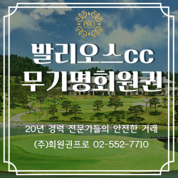 발리오스cc 무기명회원권